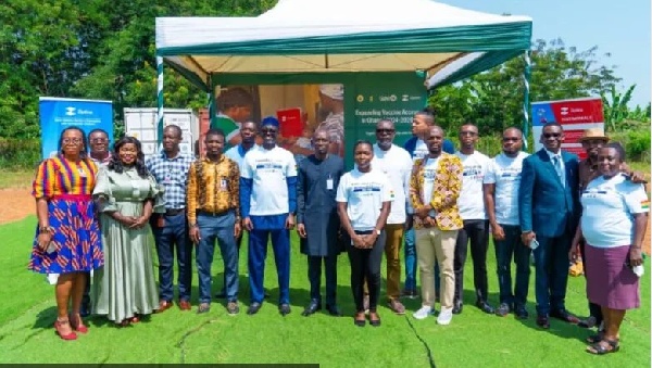 Officials from Zipline,GHS,GAVI and other dignitaries at the launch