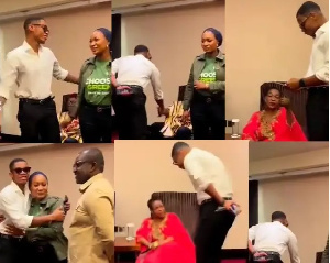 Kidi had walked into the waiting to room to exchange pleasantries with the Second Lady