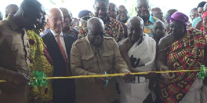 Akufo-Addo highlighted the hospital's completion as proof of the government's dedication