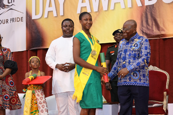 The 46 BECE graduates received a laptop each, a trophy, Nestlé souvenirs