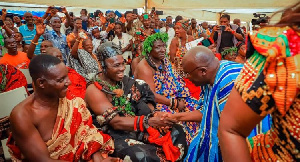 Dr. Bawumia praised Axim's cultural heritage and development contributions