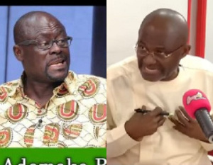 Kennedy Agyapong (right), Yaw Adomako Baafi (left)