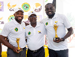Ackorful, GCB Regional Manager flanked by Main and Support Winners