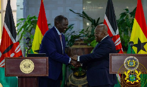 William Ruto is Ghana for a three-day visit