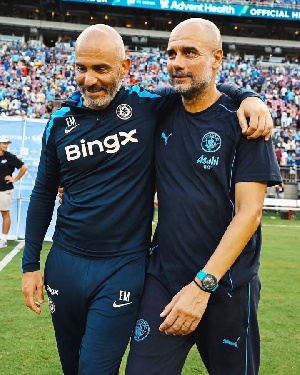 Enzo Maresca (left) and Pep Guardiola