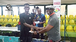 James Marfo (left) receiving his award