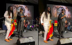 Stevie Wonder with Rocky Dawuni