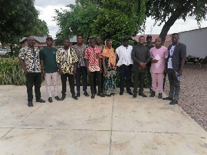 The group in a photograph after their interactions