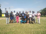 Some of the winners with their trophies and medals