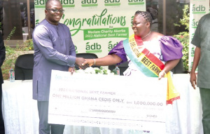 This award, sponsored by the Agriculture Development Bank PLC (ADB), was presented to Ms. Akortia