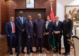Republic Bank (Ghana) delegation visits President Mahama to strengthen economic ties