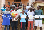 The Akosombo Hydro Spikes  in a group photo with Paul Ansah