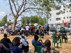 Scenes at the Canadian visa application centre at Abelemkpe in Accra