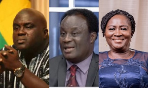 Julius Debrah, Anokye Frimpong and Prof. Jane Naana Opoku-Agyemang (from left to right)