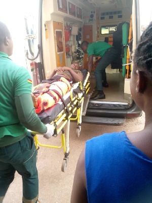 The injured officer is currently receiving medical treatment at the Komfo Anokye Teaching Hospital