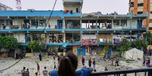 Witnesses and local journalists said missiles hit classrooms on upper floors of the UN school
