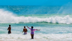 people at the beach