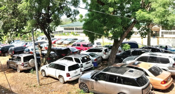 Some of the unapproved cars seized in the Eastern Region