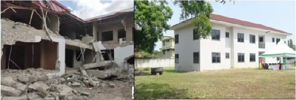 The rebuilt property, a four-bedroom flat, will house the High Commission's staff
