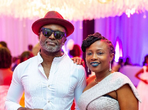 Reggie Rockstone with his wife, Zilla