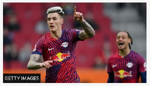 Benjamin Sesko scored 18 goals in 42 appearances in his first season for RB Leipzig