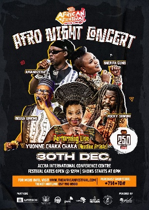 Other performers include Rocky Dawuni, Amandzeba, and Bessa Simons.