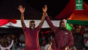 Mahama declared the NDC as the rightful Majority