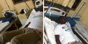 The victim claims he was struck on the forehead and repeatedly assaulted