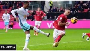 Jaidon Anthony scores for Burnley against Bristol City at Ashton Gate