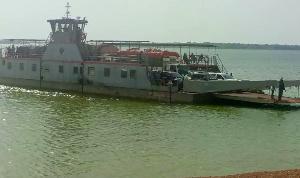 The ferry on the River Oti