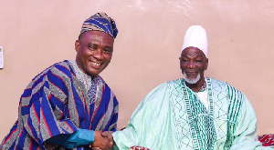 George Mireku Duker (left) with Yaa-Naa Abukari II