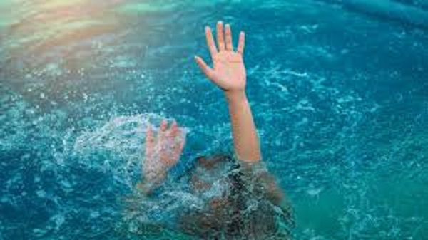 The pit serves as a swimming pool for children in the area