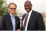 Herbert Mensah, President of Rugby Africa and Julien Collette