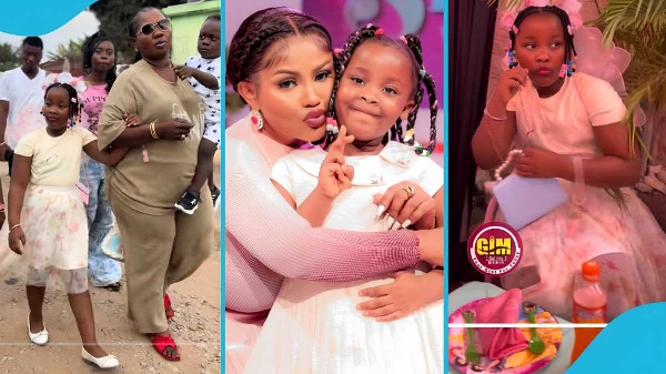 "Just like her mum": Maxin steals spotlight as she attends b'day party