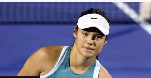 Emma Raducanu became emotional when she saw a 'fixated' man during her second-round match in Dubai