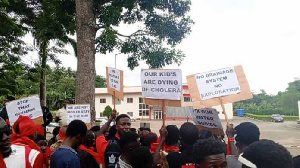 The demonstration was peaceful, with police providing security