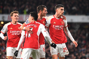 Kai Havertz celebrate with teammates after scoring a stunner
