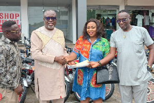 Central Regional Finance Committee of the NDC donated 35 motorbikes